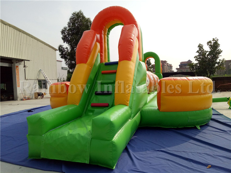 RB9004-2(17x6x3.4m) Inflatable Big Pumpkin Baller Game/Inflatable Wipe Out Sport Game For Sale