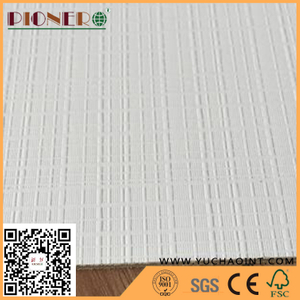 White Color Polyester Plwood with Textured Surface