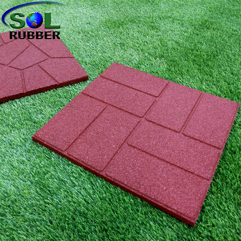 Sol Rubber Used Outdoor Safety Garden Floor Tiles Mat