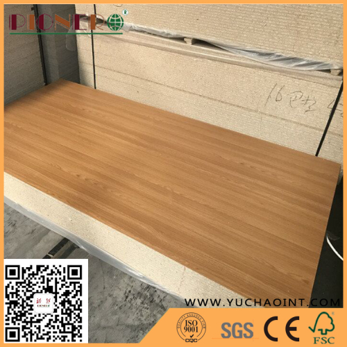 Black colour slotted melamine particle board Grooved chipboard 