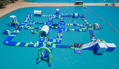 Huge Inflatable Water Park Super Quality Inflatable Floating Water Slide