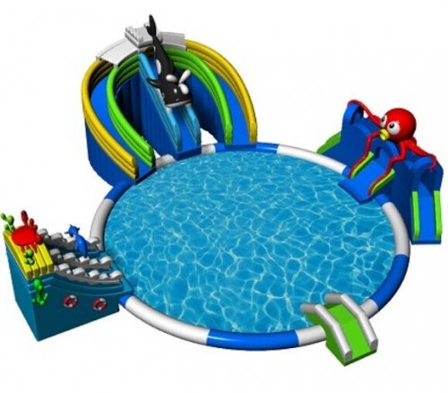Newest Inflatable Ground Water Park with Swimming Pool for Sale