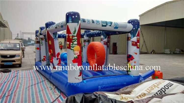 RB91009-1(6.1x2.5x3.2m) Inflatable Undersea Theme Obstacle Course For Children 