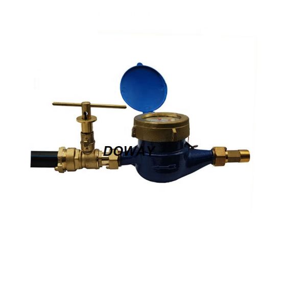 Válvula de bola bloqueable antirrobo de la fábrica del OEM para el contador de agua