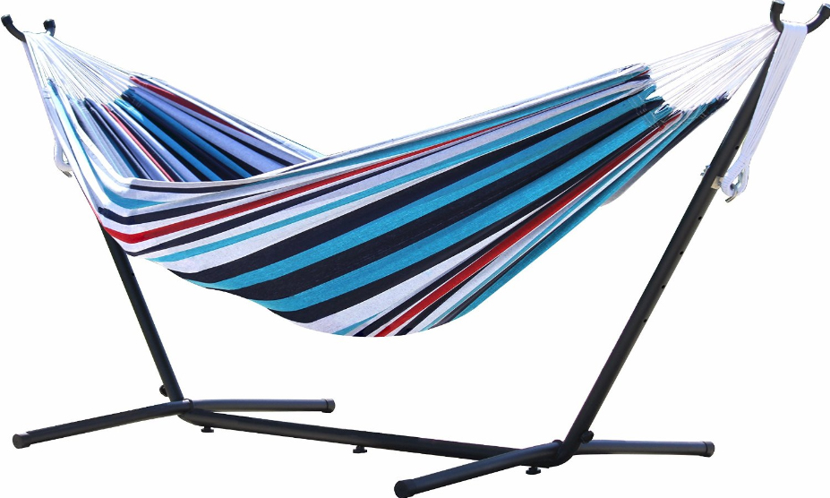2019 New Pattern Garden Cotton Polyester Fabric Hammock With Iron Stand