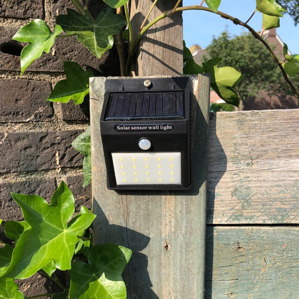 Waterproof Solar Powered LED Solar Garden Lamp Motion Sensor 20 LED Wall Decoration Light