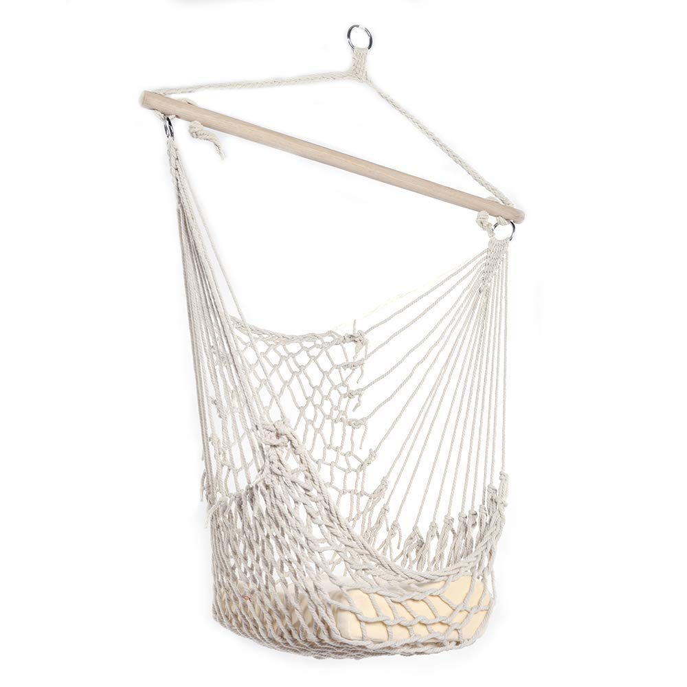 HOT SALES Hanging Rope Hammock Chair With Wooden Bar 