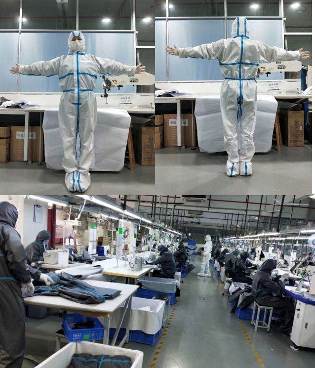 Wholesale Non Woven CPE Disposable Isolation Gown Disposable Factory Protect Suit 