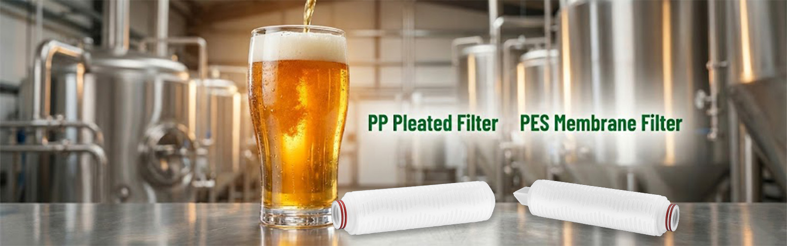 PP Pleated Filter&PES Membrane Filter مرشح PP مطوي وفلتر غشاء PES