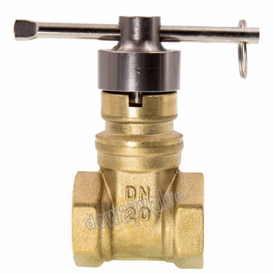 Válvula de compuerta de extremo de rosca de bronce con ISO228