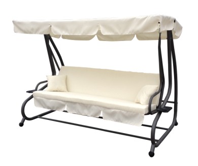 Multifunctional Iron Steel Frame Swing Chair With Two Pillows