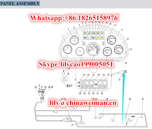 Sdlg COMBINED SWTICH LG13-ZHK 4130000021 for LG956L Wheel Loader Parts