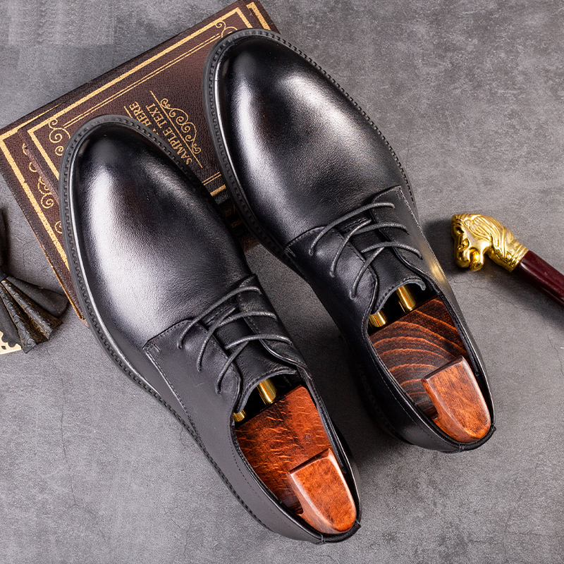 factory direct sale black color leather upper shoes mens casual shoes premium calf business dress men's shoes Zapatilla