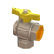 Válvula de bola de paso total de gas de tipo pesado con mango en T amarillo