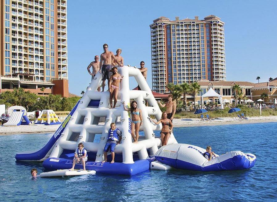Inflatable Water Toys Climbing Wall Ladder And Slide for Water Games