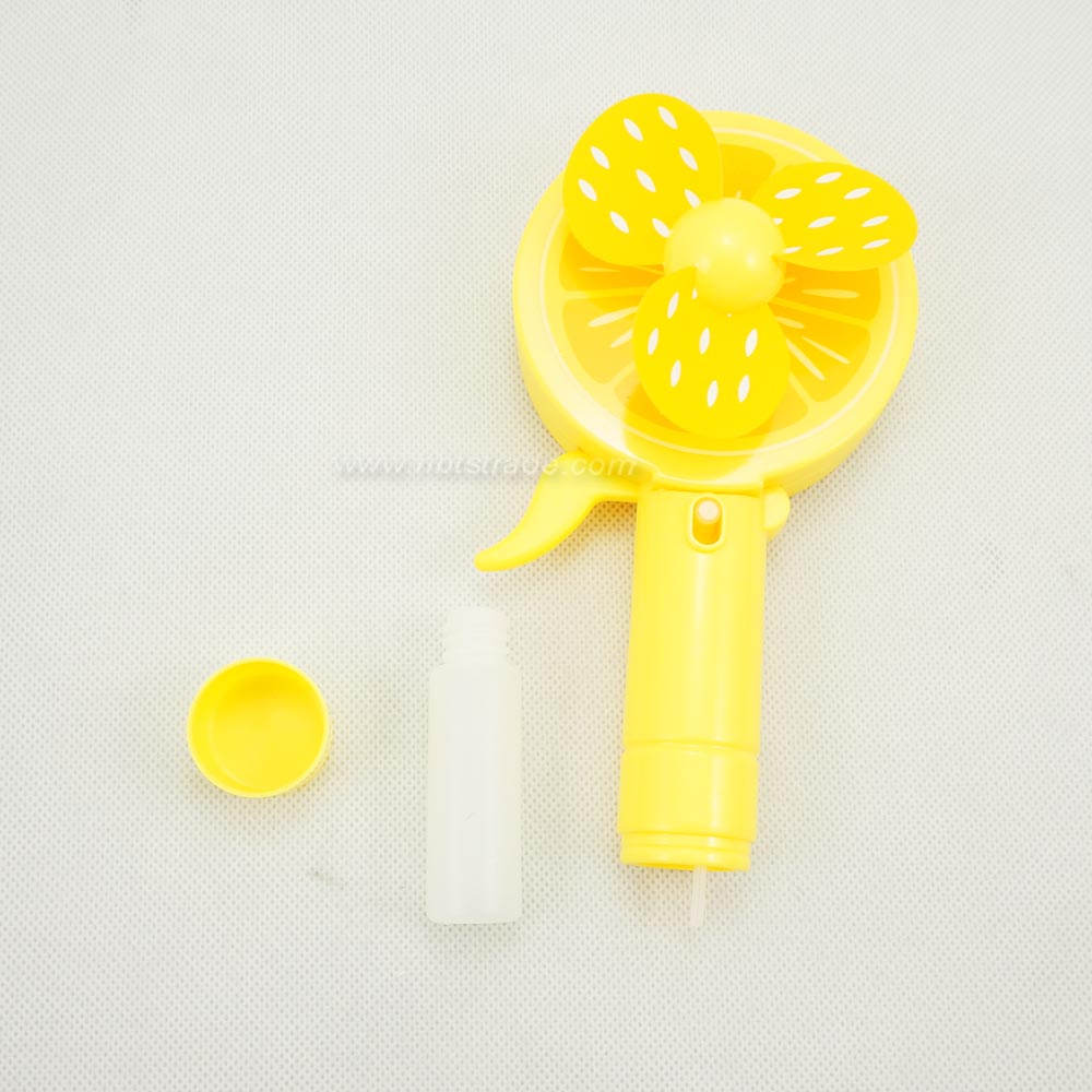 No Battery Plastic Squeeze Mini Fan with Cooling Sprayer