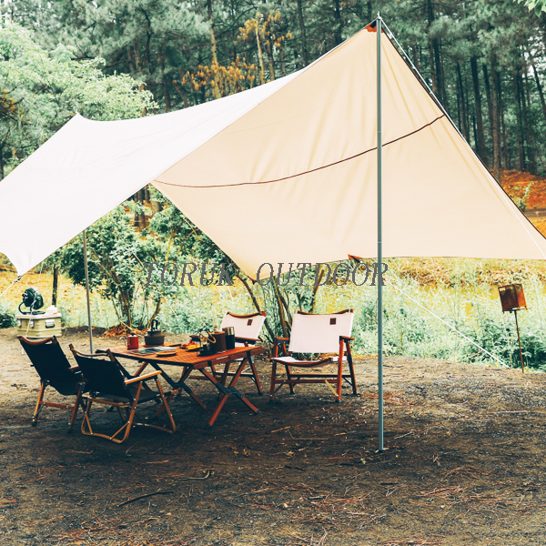 Canvas Sun Shade Portable Waterproof Tent Tarp Awning Lightweight