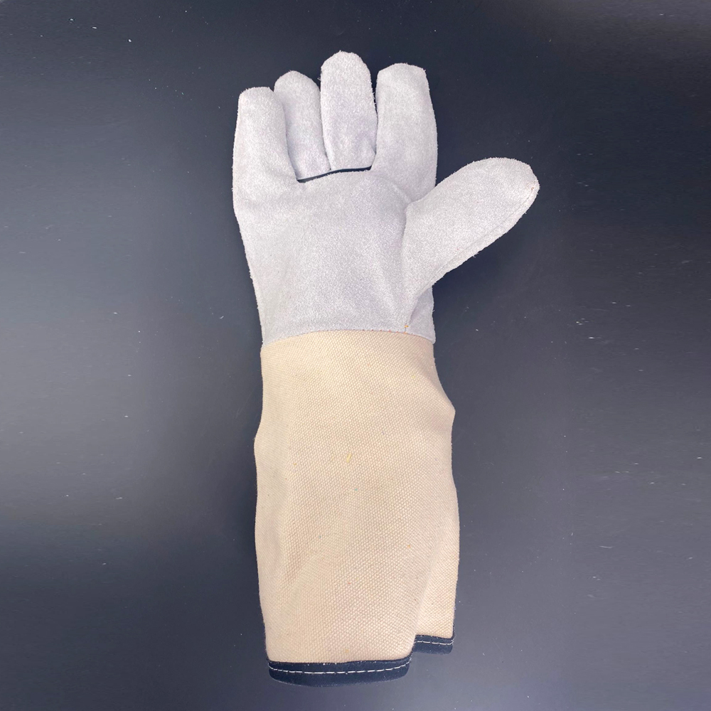 safety gloves suede leather good quality abrasion resistance