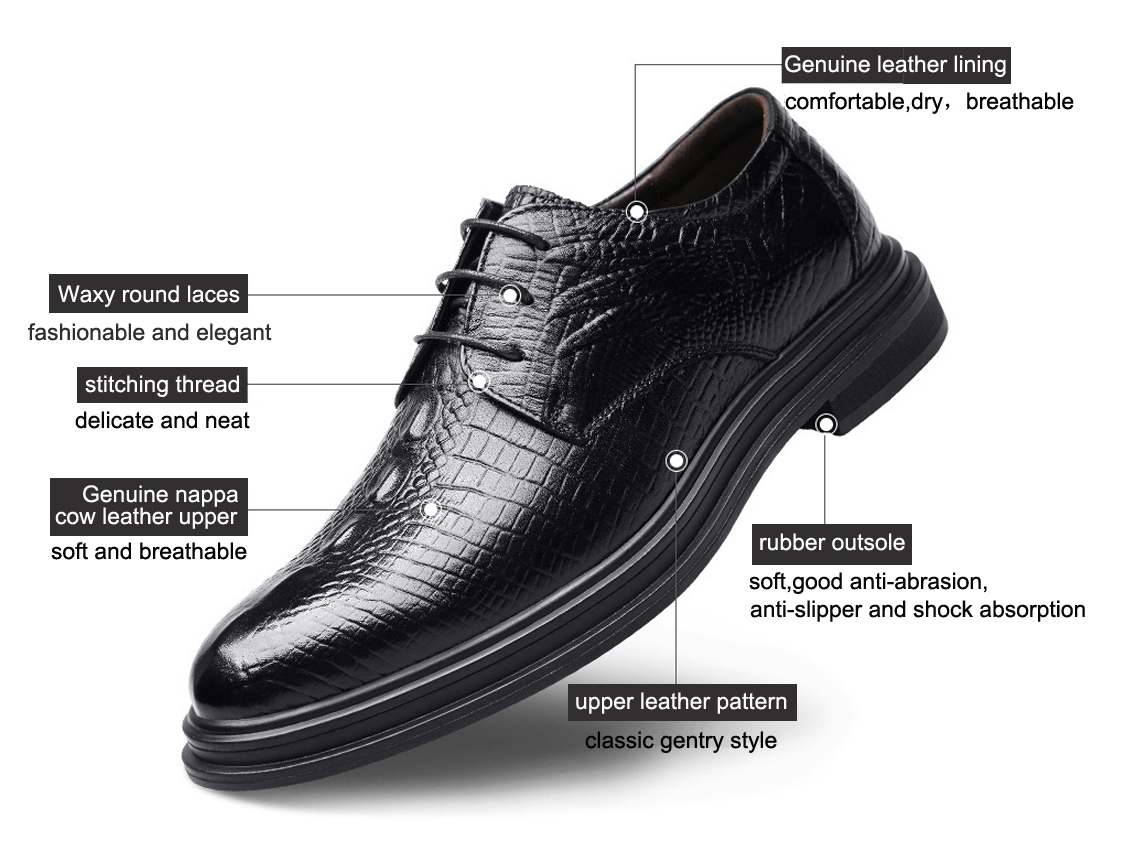 Italian designed dress shoes OXFORD shoes light weight rubber sole men black fashion shoes Zapatos de hombre de negocios