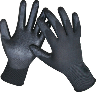 BLACK PU GLOVES