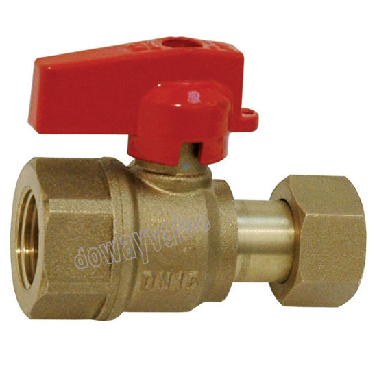 Válvula de medidor de agua antirrobo de latón DN15
