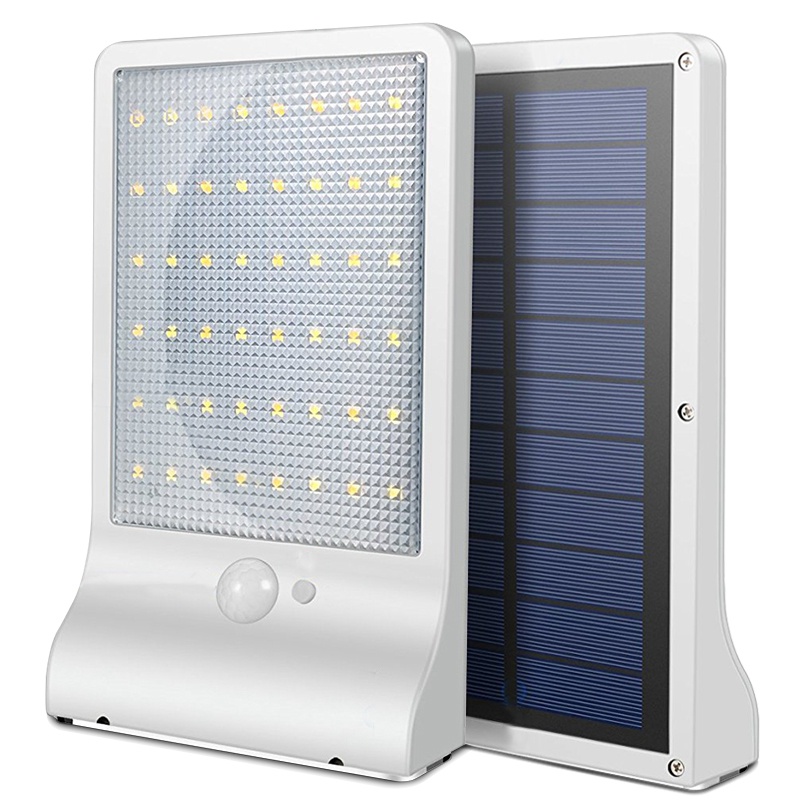 Waterproof Solar Powered LED Solar Garden Lamp Flat Panel Ultra Thin Motion Sensor 36 LED Wall Mounted Lamp