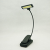 2W COB clip on book light with flexible stem reading lamp