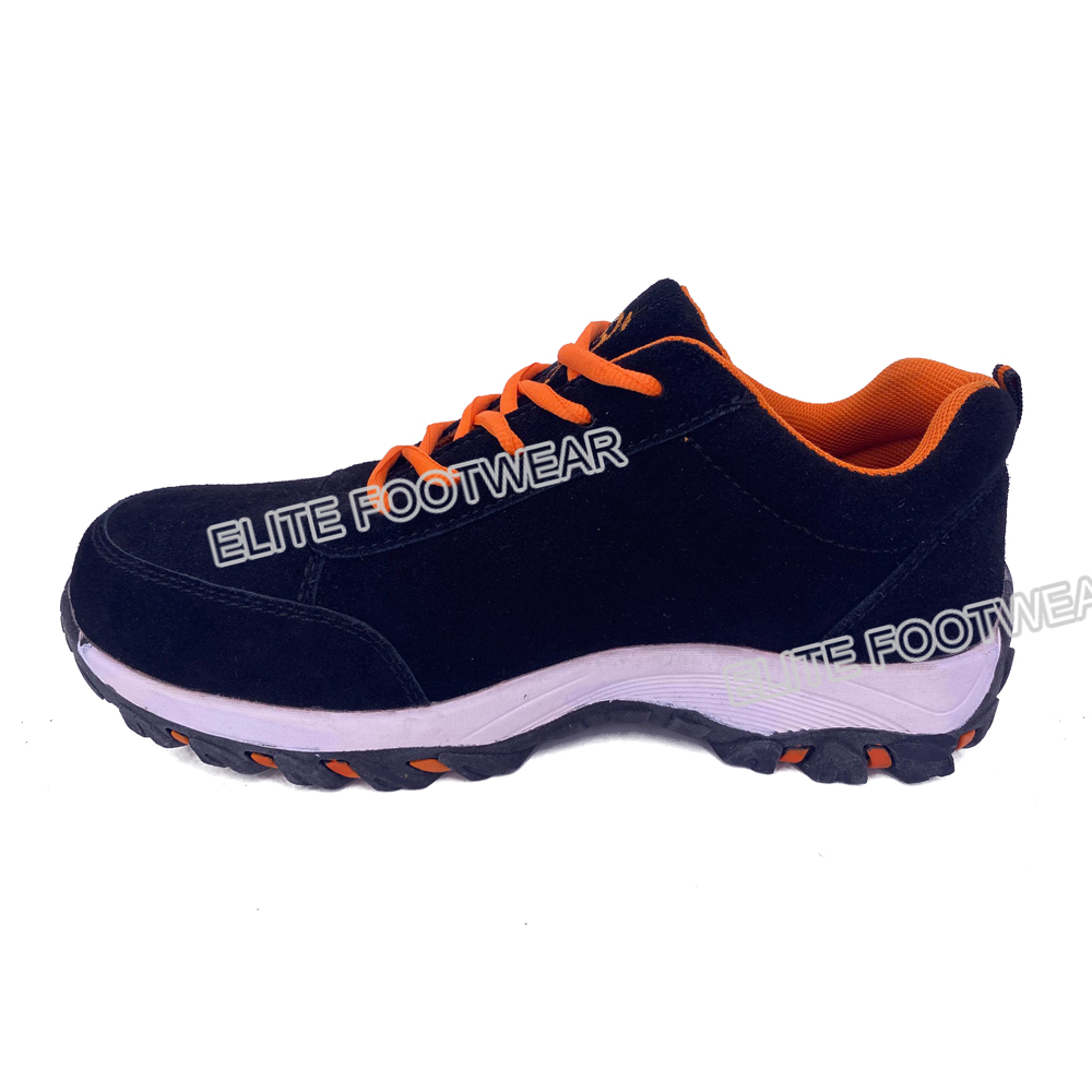 Basic Styles Safety Shoes Genuine Leather Upper with Composite Toe Orange 20kV Electrical Hazard Protection