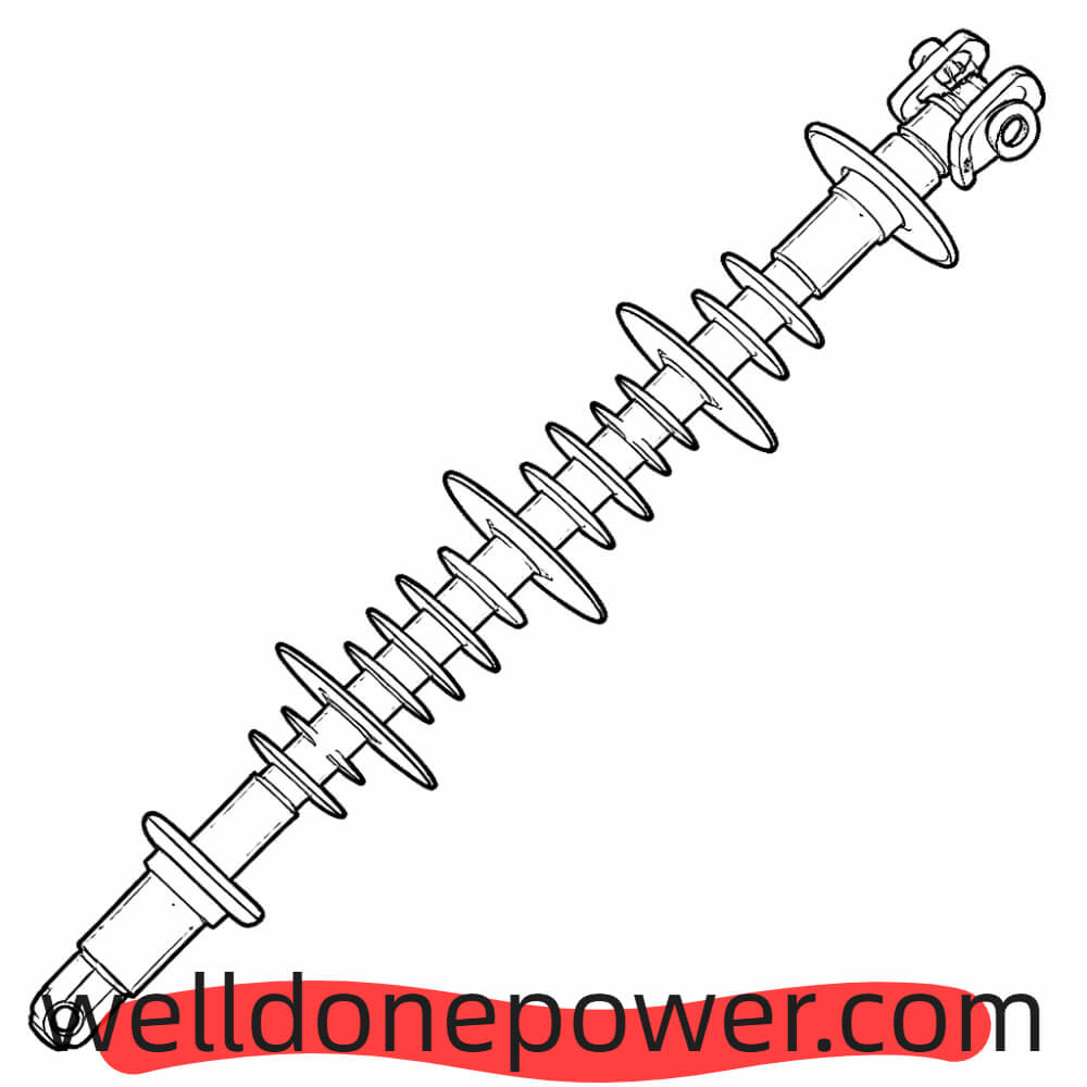 WellDone Composite Cross Arm Insulator Plan Drawing План композитного изолятора траверсы WellDone