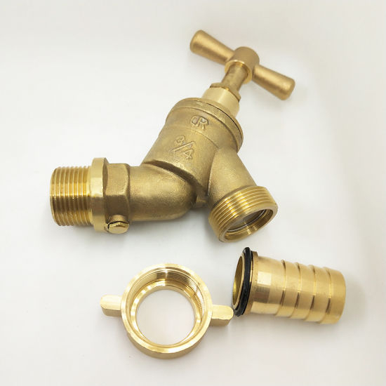 Factory Dzr Grifo con babero de unión de manguera de 3/4 "con válvula de retención doble