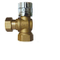 Valve de compteur d'eau verrouillable d'angle en laiton de prix d'usine pour le compteur d'eau