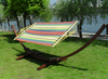 3.2M 70% Cotton 30% Polyester Hammock With Arc Wooden Stand 