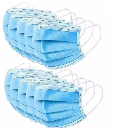 Non-woven disposable Face Mask 3ply face mask disposable with tie-on BFE>99%