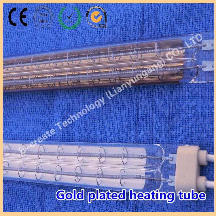 Double hole heater, infrared tube, gold plated heater, gold plated tube