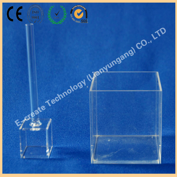10mm square quartz spectrophotometer container with four polished windows