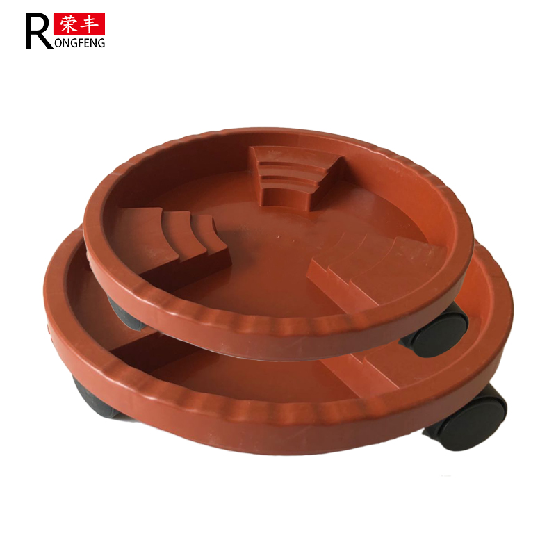 Flower Pot holder /plastic plant caddy with 3 or 4 wheels 