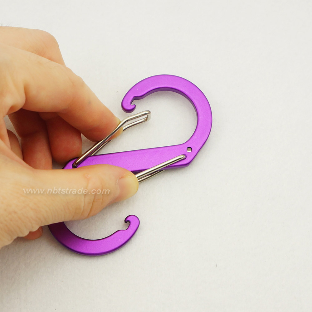  S Shaped Aluminium Carabiner Bidirectional Snap Hook