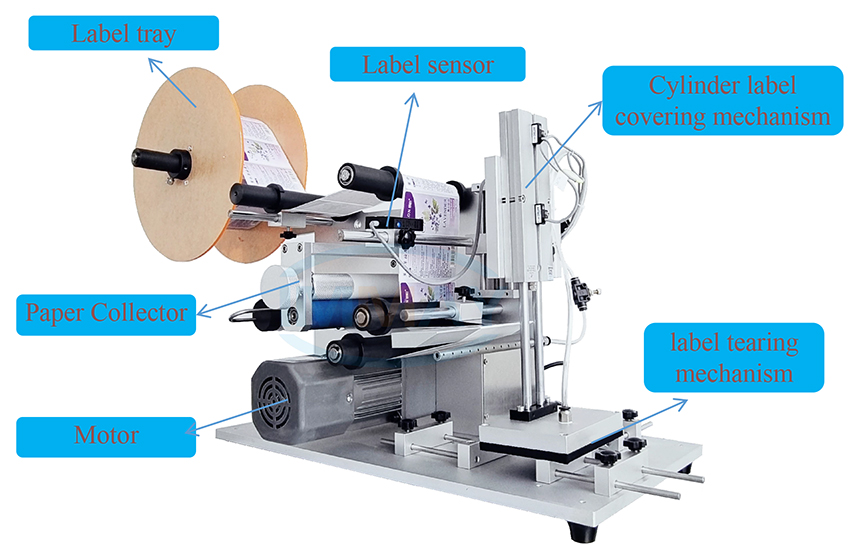 semi-automatic flat bottle labeller D1 반자동 플랫 병 라벨러 D1