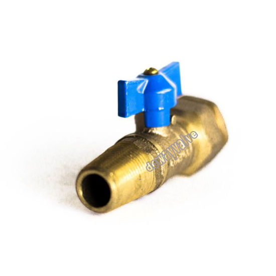 Válvula de bola de medidor de agua roscada cónica con conexión de tubería de PE