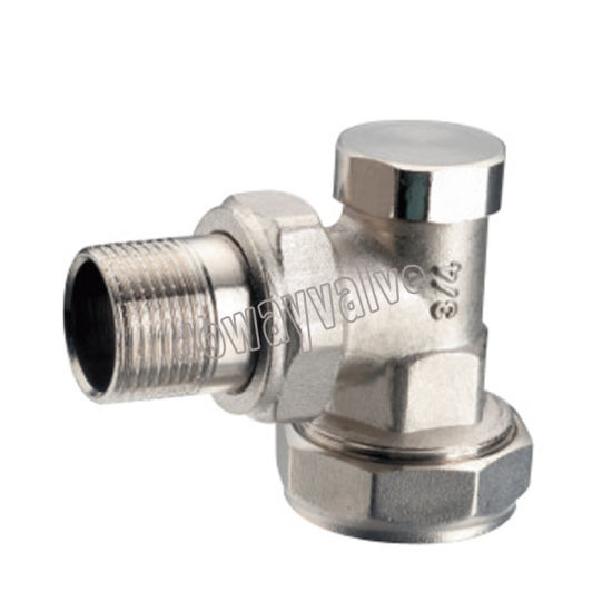 Dw15 Valve de radiateur manuelle en laiton de type angle