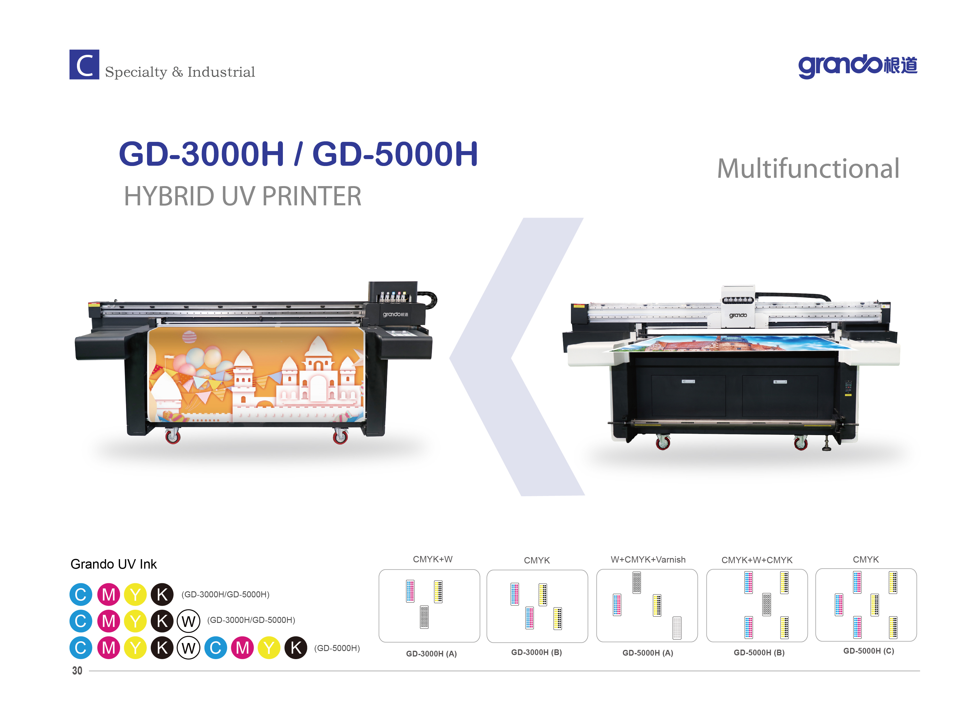 GD-5000H UV Hybrid printer with Ricoh print head