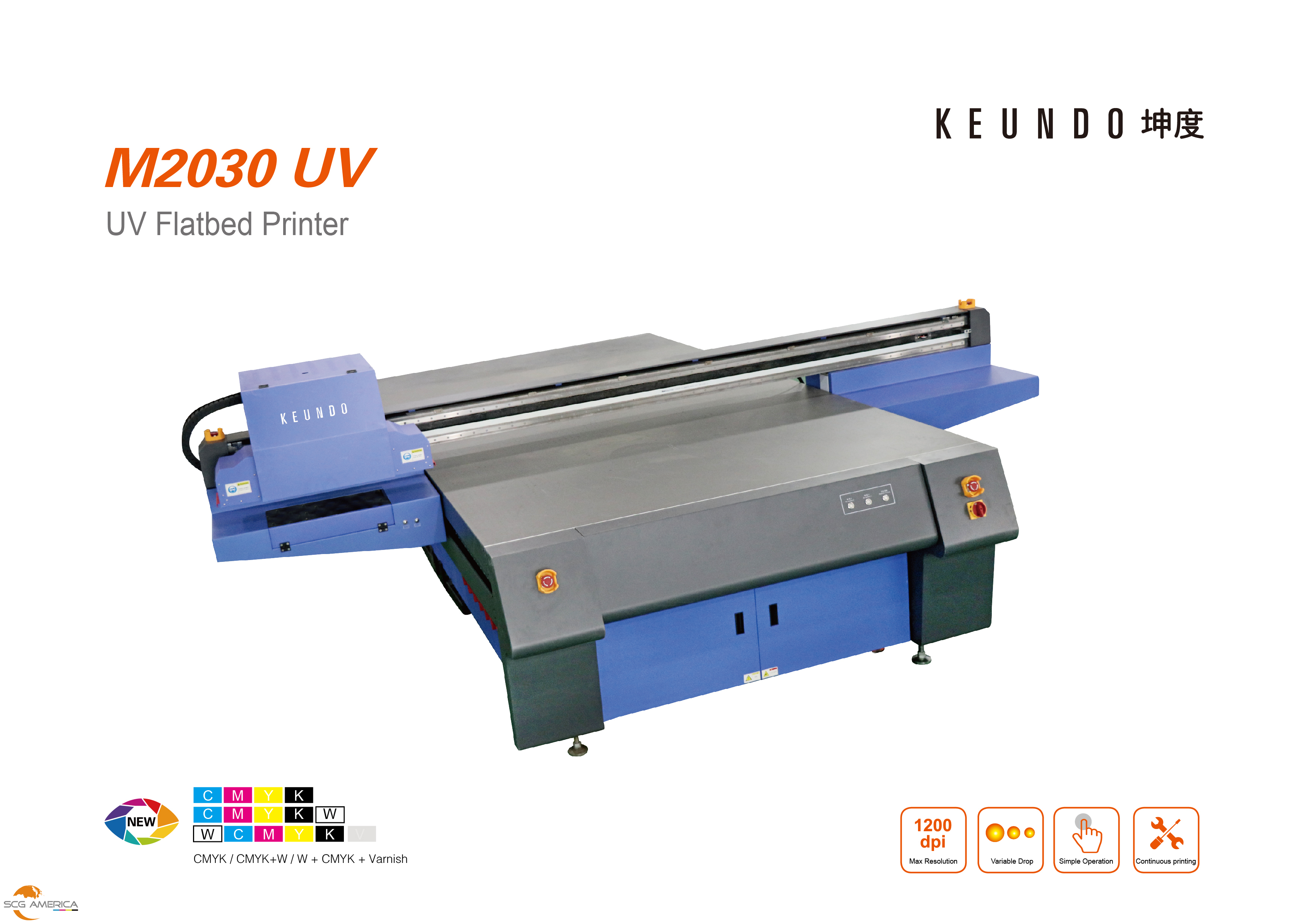 HQ2030 5'x10' UV LED Flatbed Printing Machine