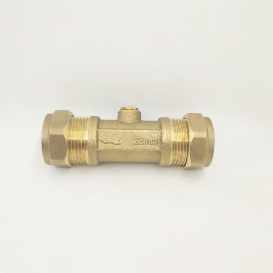 Válvula de retención doble de latón Dzr de alta calidad de la fábrica de China 22 mm