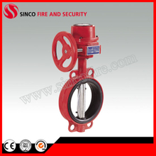 Cast Iron Gear Wafer Butterfly Valve for Fire Fighting