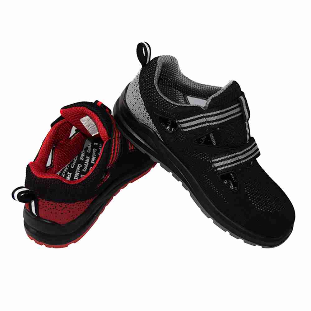 good price rubber outsole low cut steel toe red color tongue wing construction safety shoes Calzado de seguridad