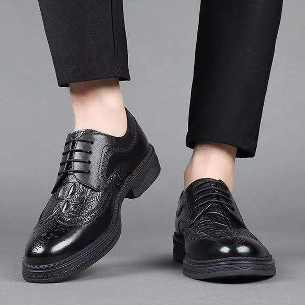 leather shoes zapatos footwear classical men shoes formal shoes men office genuine leather black Zapatos de hombre de negocios