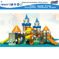 Große Outdoor-Schloss aus verzinktem Stahl Spielplatz für Kinder spielen (HD-2203)