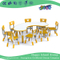 Kindergarten Holz Klassischer Quadratischer Tisch mit Orange Rand (HG-4904)