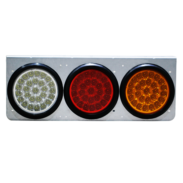 24v 5.5 inch led stop turn tail lights with stainless steel plate