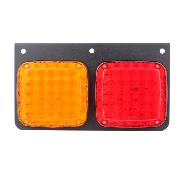 square combination waterproof iron plated 82 led tail light